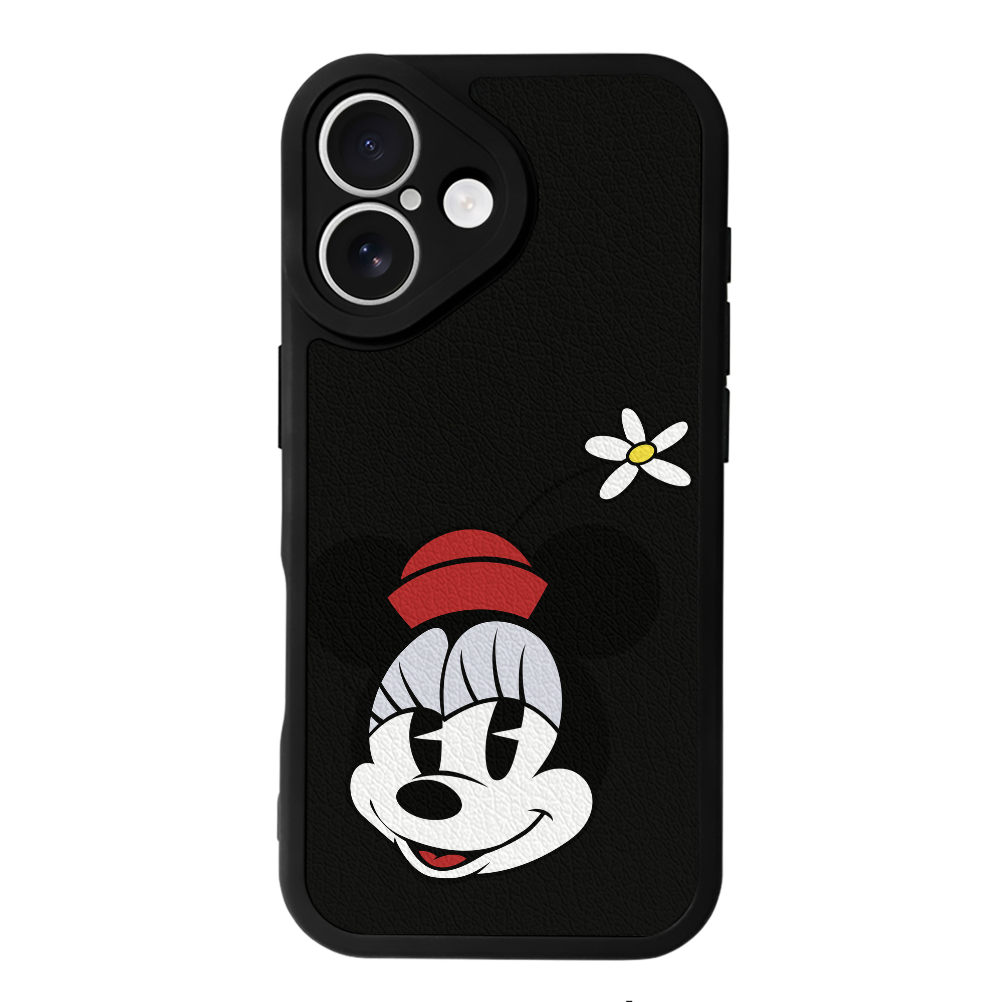 （画像用） ミッキーマウス Mickey Mouse 【iPhone 16シリーズ対応】シリコンスマホケース（レザー調） 材質：シリコン